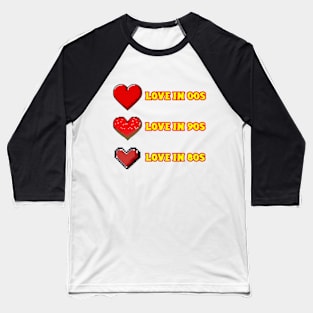 Love over decades yellow font Baseball T-Shirt